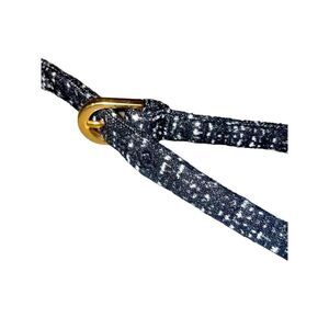 Vintage Boucle Knit Skinny Belt